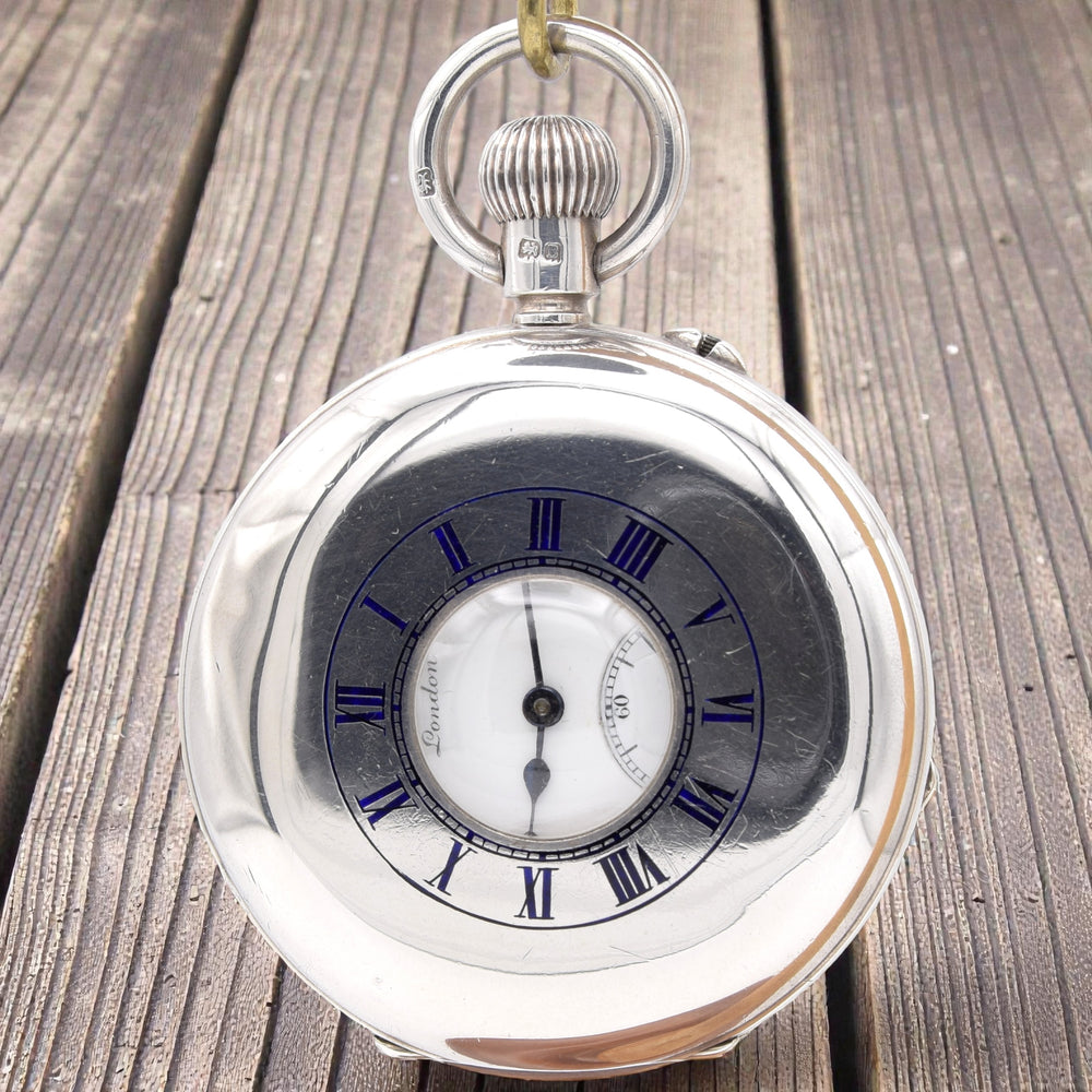 1907 J.W. Benson of London Solid Silver Half Hunter Pocket Watch - Best London Make