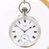 (RESERVED) 1908 Jw Benson retailed solid sterling silver open faced topwind pocketwatch by longines