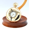 1924 Jw Benson of London solid 9ct gold English made half hunter pocket watch with original box