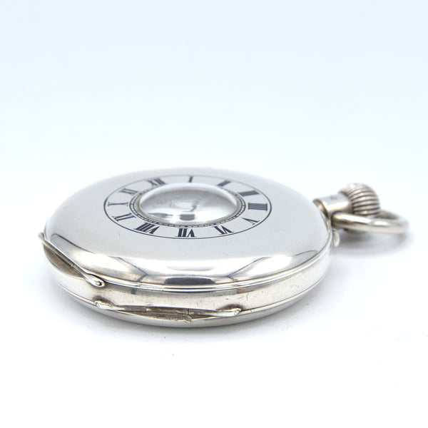 1907 J.W. Benson of London Solid Silver Half Hunter Pocket Watch - Best London Make