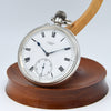 (RESERVED) 1908 Jw Benson retailed solid sterling silver open faced topwind pocketwatch by longines