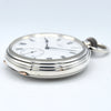(RESERVED) 1908 Jw Benson retailed solid sterling silver open faced topwind pocketwatch by longines
