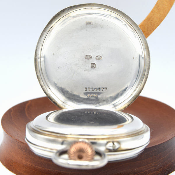 1909 J.W. Benson by Longines Solid Sterling Silver Chronograph Pocketwatch - Calibre 19.73N