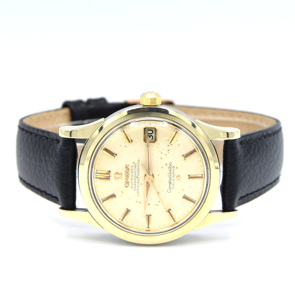 (Reserved) 1958 Omega Constellation Chronometer Early Model 2943 with aged Patina Dial in Gold & Steel