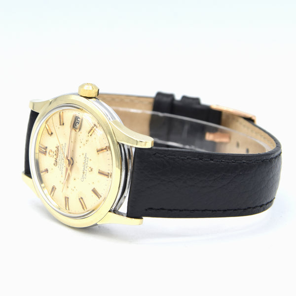 (Reserved) 1958 Omega Constellation Chronometer Early Model 2943 with aged Patina Dial in Gold & Steel
