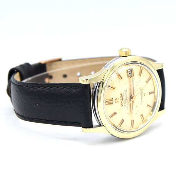 (Reserved) 1958 Omega Constellation Chronometer Early Model 2943 with aged Patina Dial in Gold & Steel