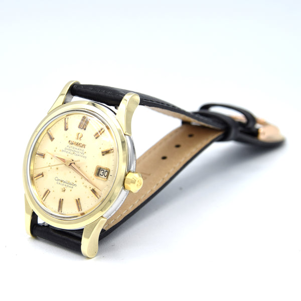 (Reserved) 1958 Omega Constellation Chronometer Early Model 2943 with aged Patina Dial in Gold & Steel