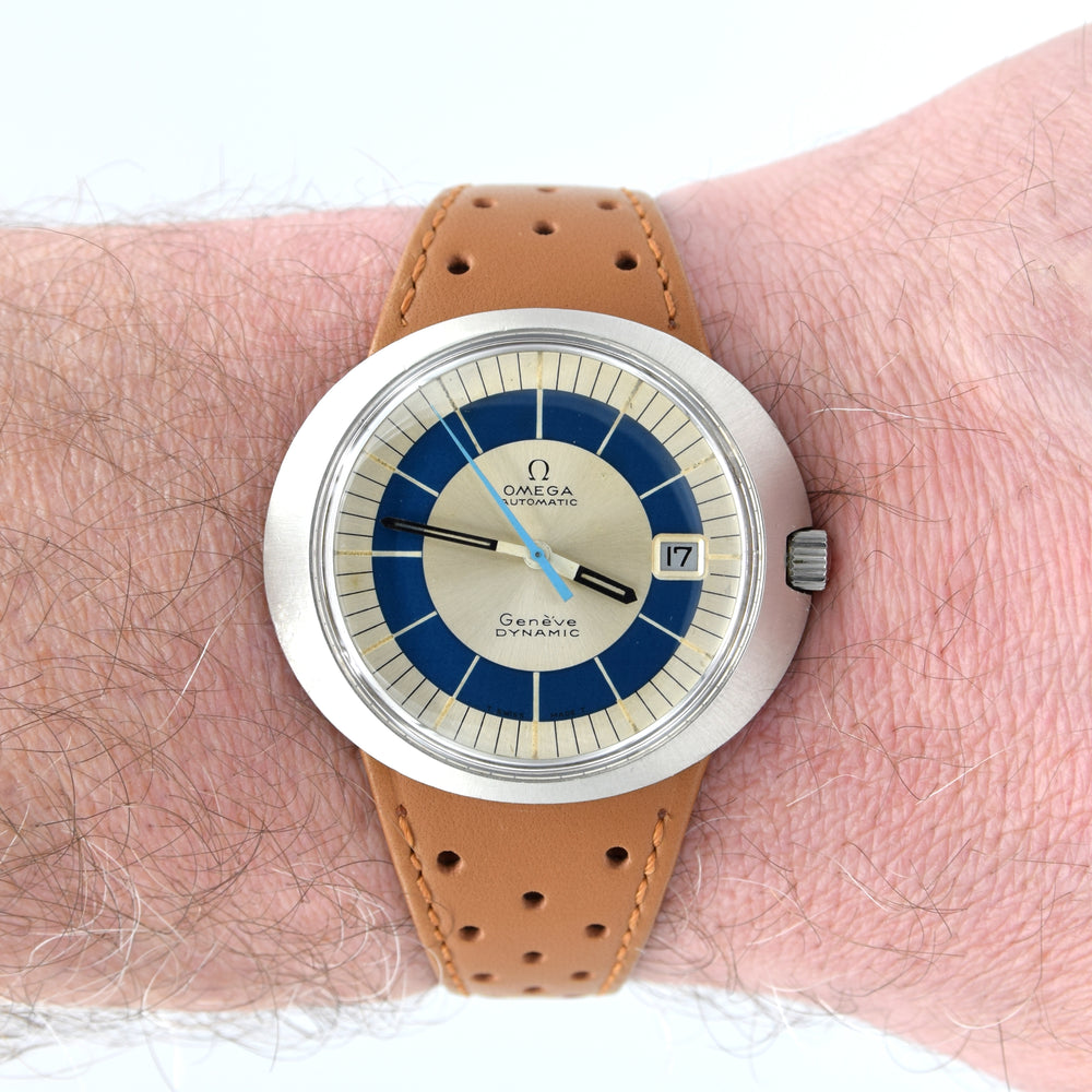 1972 Omega Geneve Dynamic Automatic Date model 166.039 Two Tone bullseye Dial Fernando Fontana
