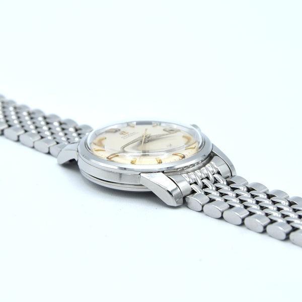 1958 Omega Seamaster sharp Automatic Date Wristwatch Model 2849 with Original Off-White Dial on  BOR Bracelet