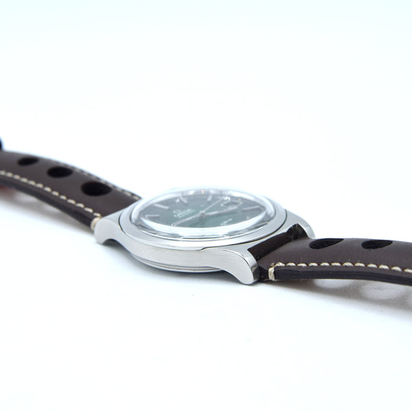 1973 Omega Genève Automatic Date Model 166.0168 with Stunning Rare Gradient Green 'Fumé' Dial