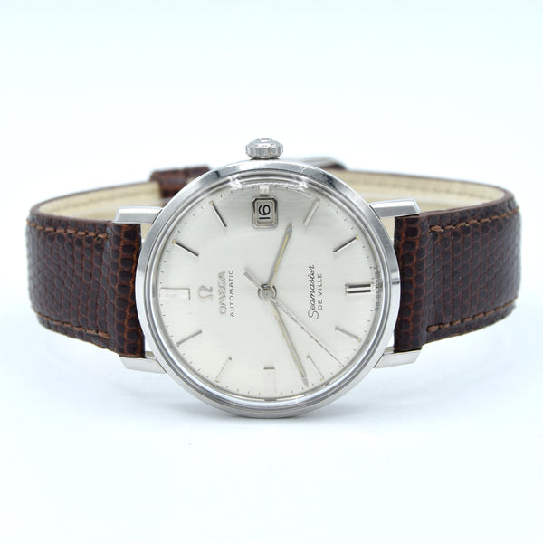 1963 Omega Seamaster Deville steel Automatic all original silvered Dial date Model 166.020 sharp condition