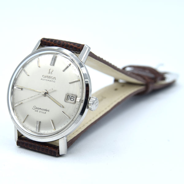 1963 Omega Seamaster Deville steel Automatic all original silvered Dial date Model 166.020 sharp condition