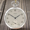 1940 Longines Slim Art Deco Steel Open Face Pocket Watch - Calibre 37.9M + Extract