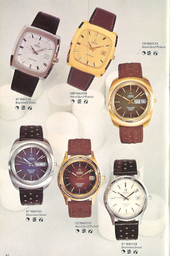 1971-75 Omega Seamaster Cosmic 2000 full set Large Automatic Date Model 166.128 + Box Papers