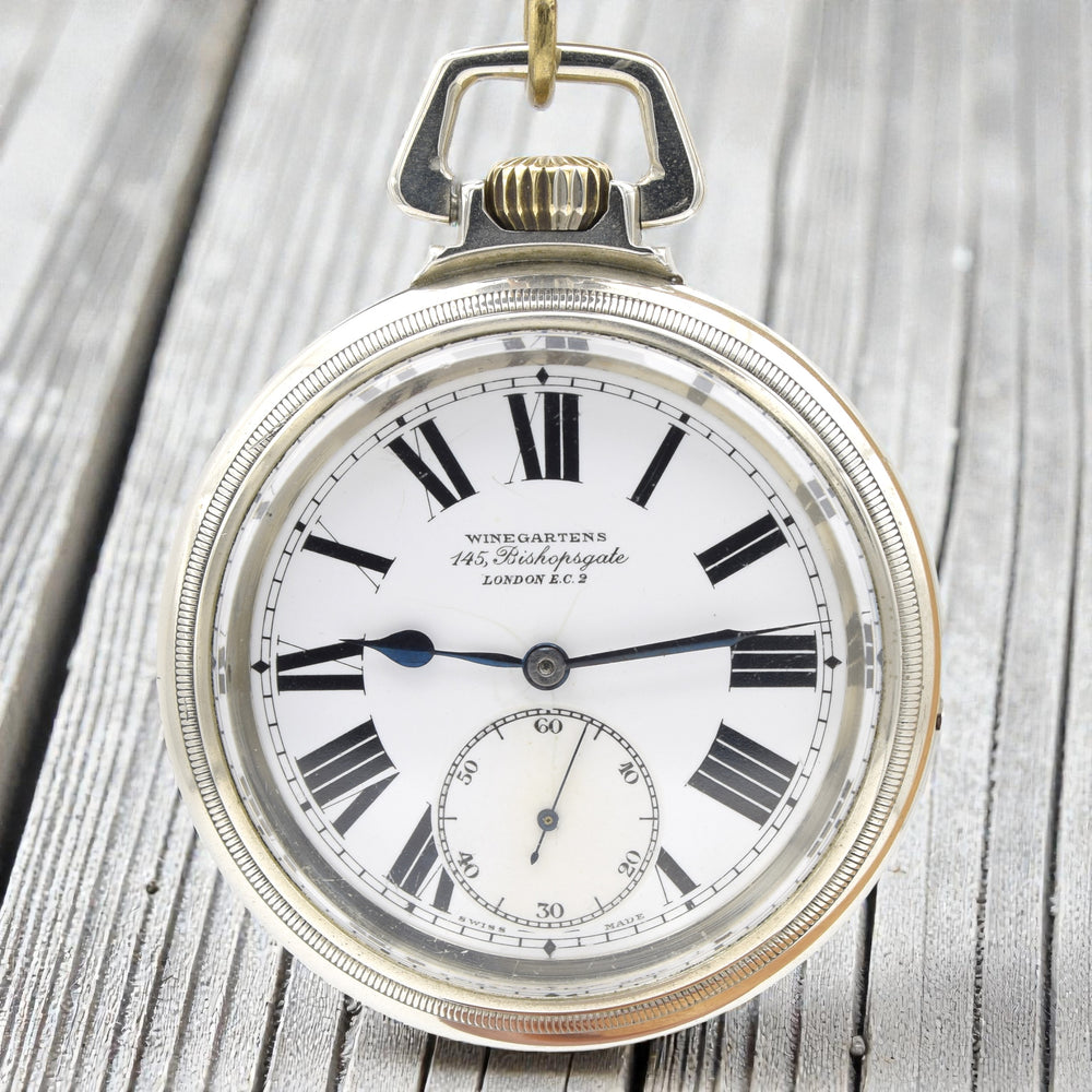 1930s Winegartens "Railway Regulator" Pocket Watch - of 145 Bishopsgate, London EC2,
