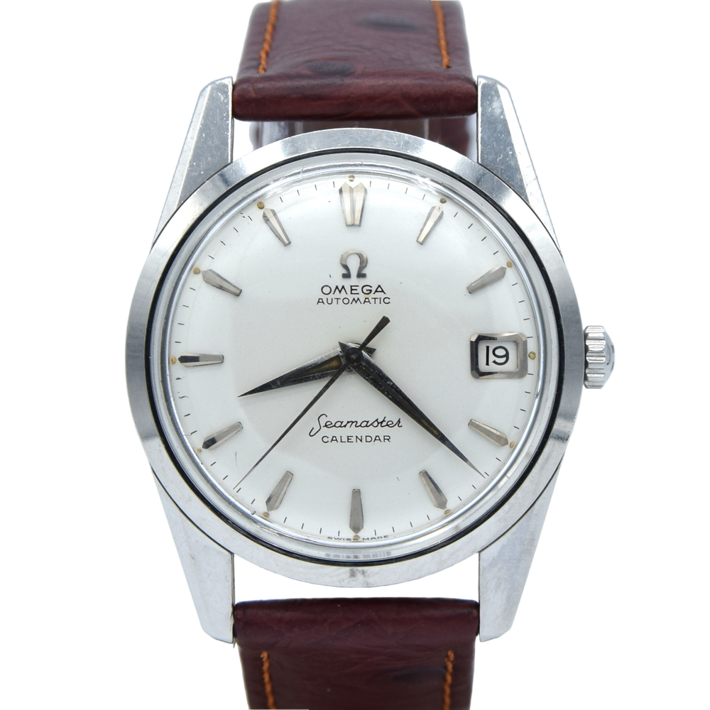 (RESERVED) 1959 Omega Seamaster Automatic Date Wristwatch Model 14701 in stainless steel Caliber 562
