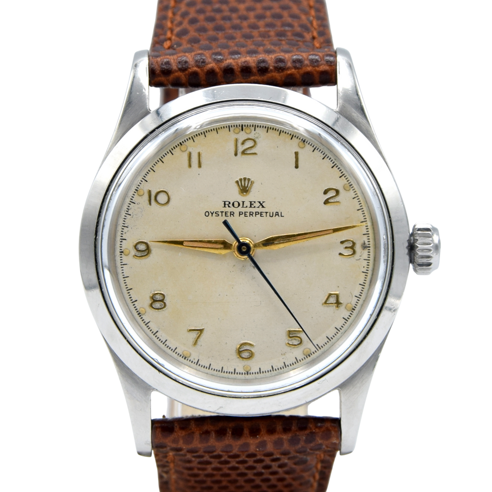 1957 Rolex Oyster Perpetual  Model 6532 in stainless steel - Restored Arabic numeral Dial
