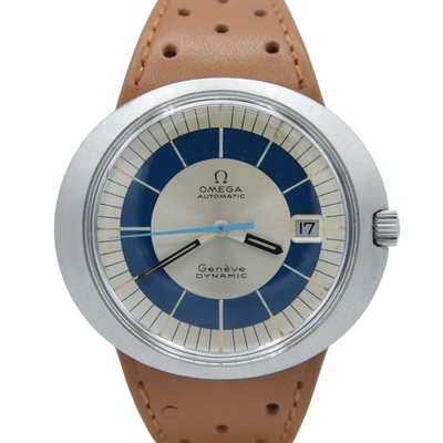 1972 Omega Geneve Dynamic Automatic Date model 166.039 Two Tone bullseye Dial Fernando Fontana