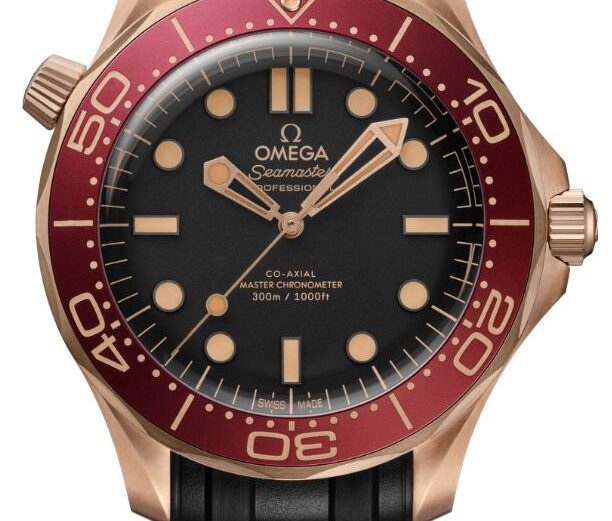 New Release: 2025 Cheap Omega Seamaster Diver 300M Bronze Gold And Burgundy Super Clone Watches UK